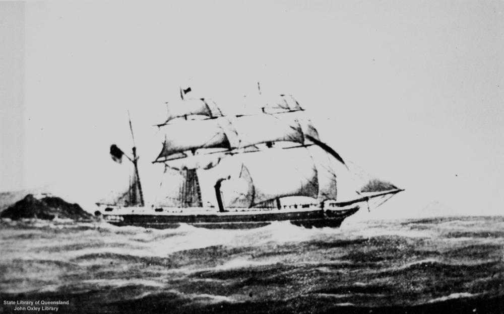 אוניית הקיטור "צ'וסן", שנבנתה בשנת 1851 עבור חברת P&O, נרכשה בשנת 1861 על ידי הסניף השאנגחאי של דוד ששון ובניו. צילום: לא ידוע.