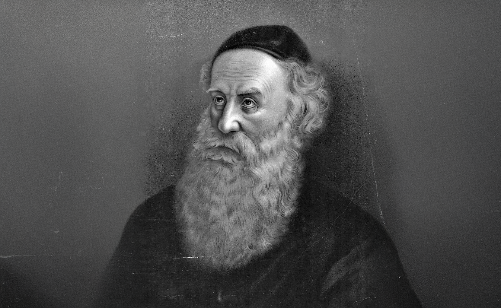 דיוקן נפוץ המיוחס לרבי שניאור זלמן מלאדי; למעשה צויר ככל הנראה על ידי בוריס שץ כשישים שנה לאחר פטירתו, כשאחד מצאצאיו משמש דוגמן או על ידי אשתו של שץ, יבגניה ז'רמונסקי.