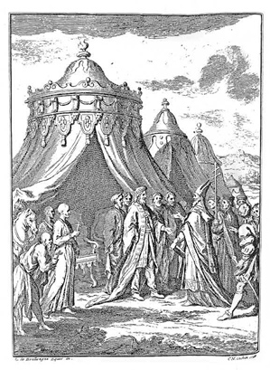 המלך סוסניוס הראשון מאתיופיה מקבל את פני הפטריארך הלטיני אפונסו מנדס.