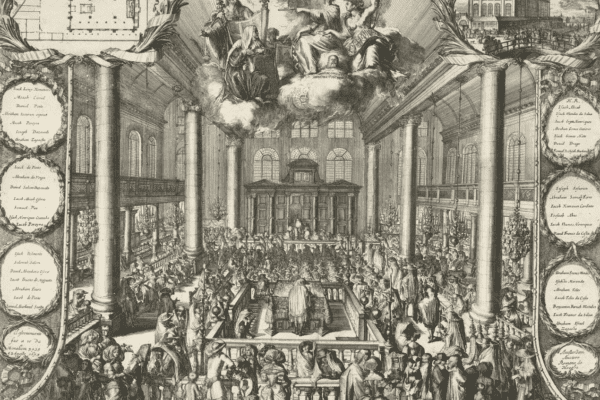 ציור של בית כנסת האסנוגה, אמסטרדם.