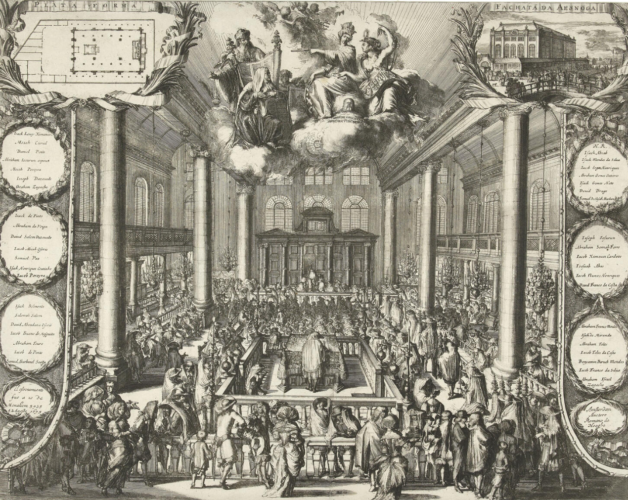 ציור של בית כנסת האסנוגה, אמסטרדם.