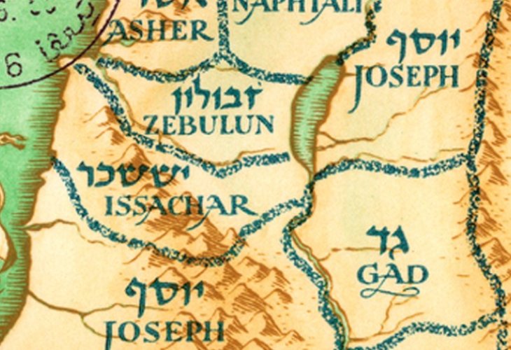 מפת השבטים המשוערת.