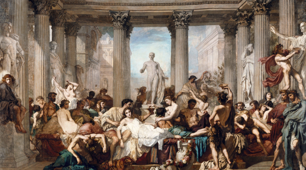 הרומאים בתקופת הדקדנס. מקור: תומא קוטור – Google Art Project